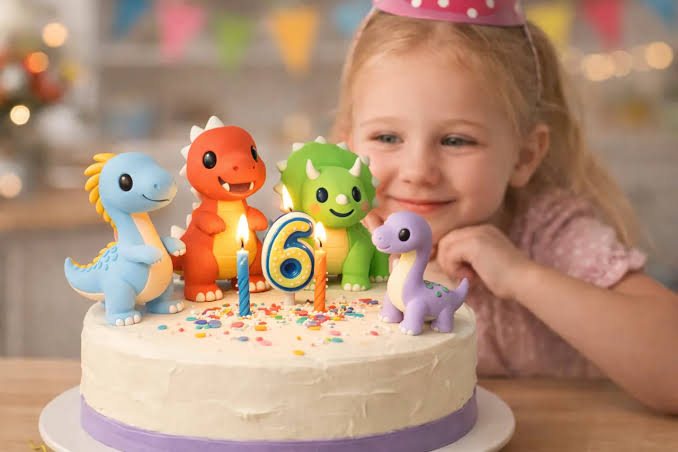 3D printed dinosaur birthday cake toppers for kids party, Pune