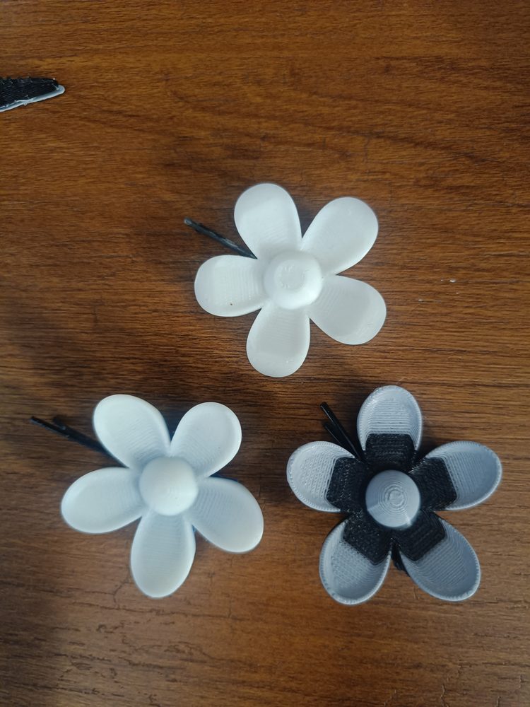 3D printed flower hair clips set Pune